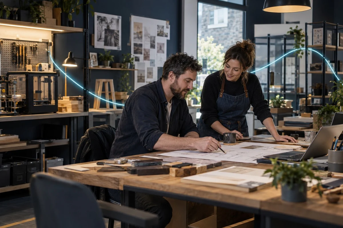 A small creative business with connected systems supporting everyday work